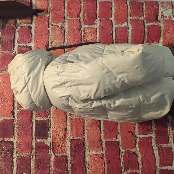 Size Medium Zara Faux Leather Puffer Jacket - Picture 2 of 5